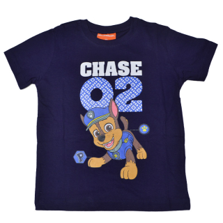 Chlapčenské tričko krátky rukáv PAW PATROL CHASE tmavo modré